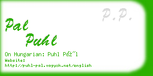 pal puhl business card